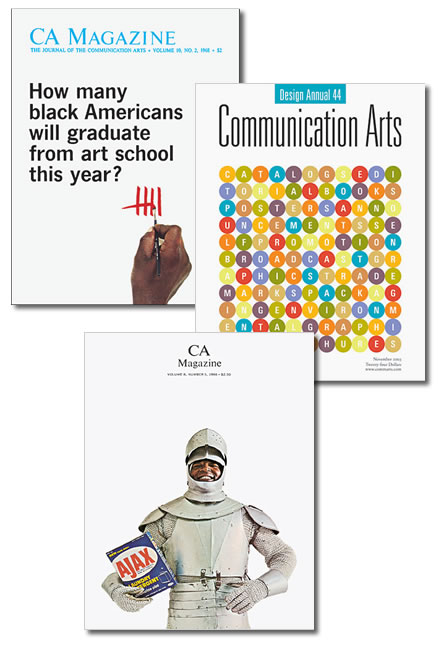 portadas de la revista communication arts, mas de cuatro decadas de diseño americano