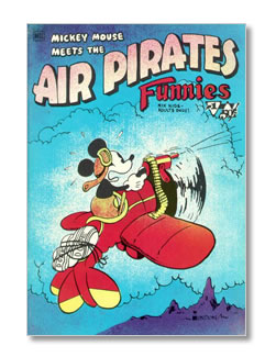 mickey and the air pirates, disney funnies, cover