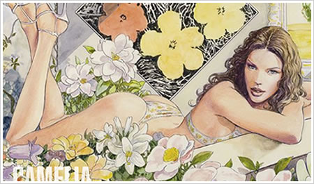 manara illustration for yamamay advertising campaign and catalogue